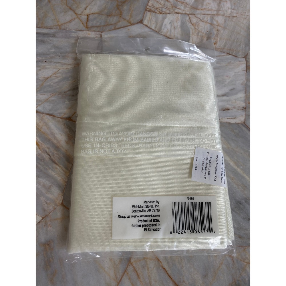 Jubilee Satin Pillow Protector Standard 20x26 Bone Off-White Hidden Zipper NEW - Picture 5 of 6
